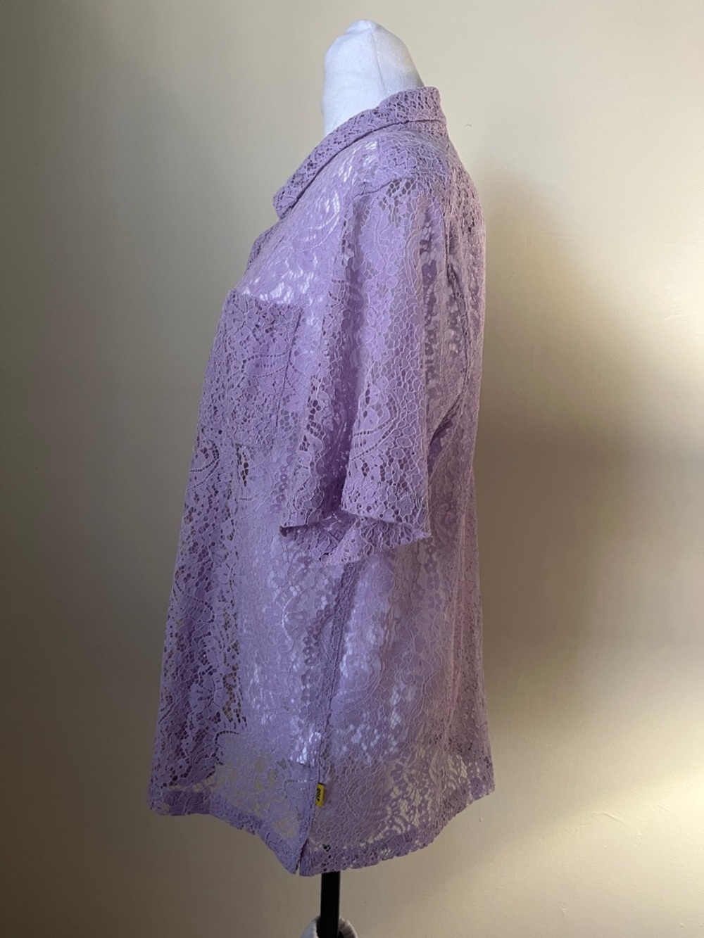 Golf Wang - Tyler the Creator Lavender Lace Short Sleeve Button-Up Top Men's M - Picture 2 of 6